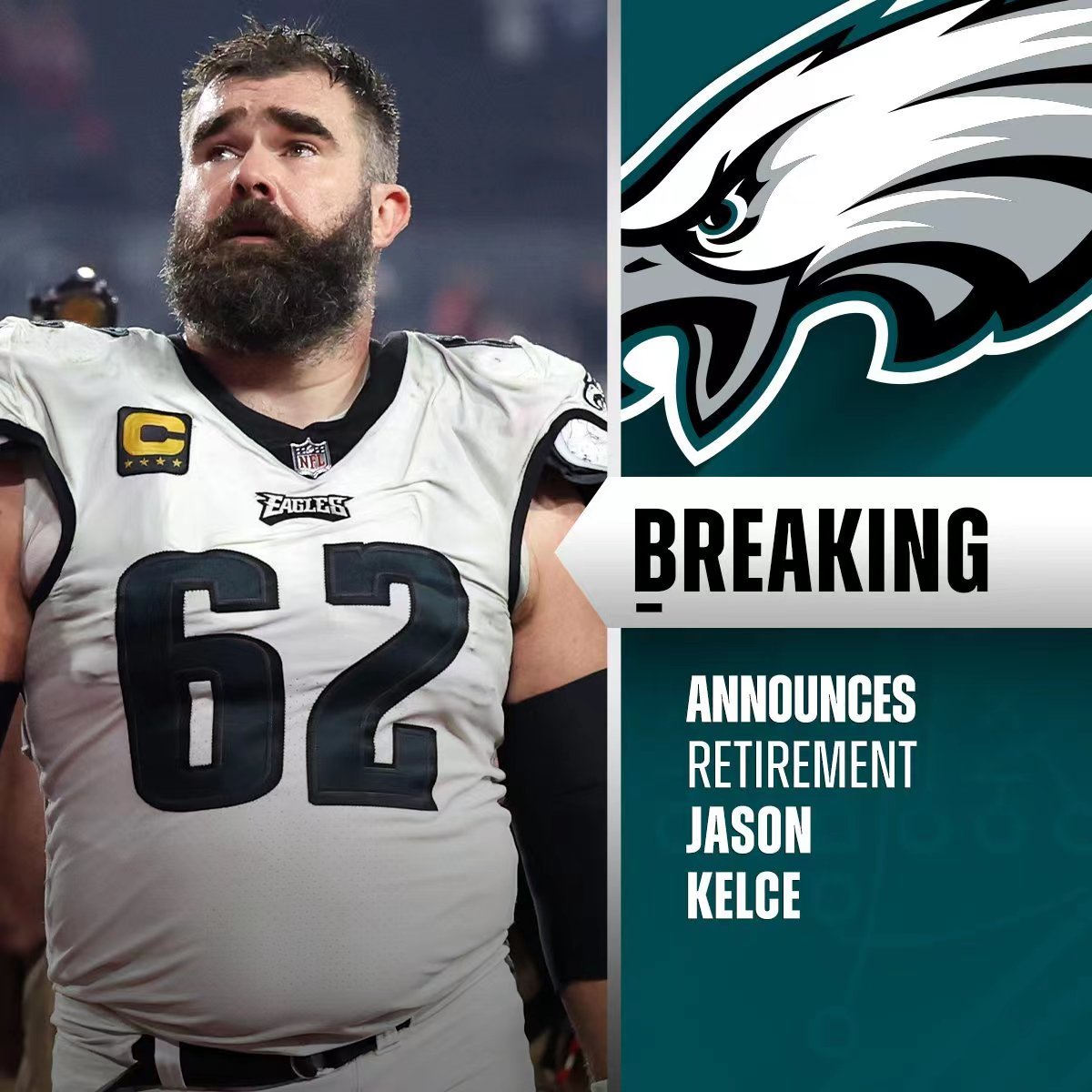 Abschied vom Ruhm, Center Jason Kelsey gab seinen Rücktritt bekannt